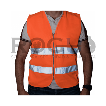 CHALECO BRIGADISTA NARANJA NEON